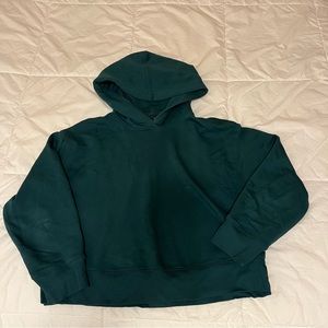 Zara Forrest Green Cropped Hoodie